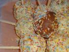 receta y postre: Manzanas cubiertas de chocolate