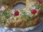 receta y postre: Roscón de Reyes relleno de buttercream
