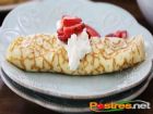 receta y postre: Crepe Cremoso con Fresas